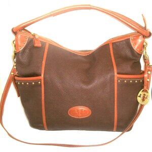 Prix de Dressage Lrg Vintage Convertible Crossbody Shoulder Bag w Studded Pocket